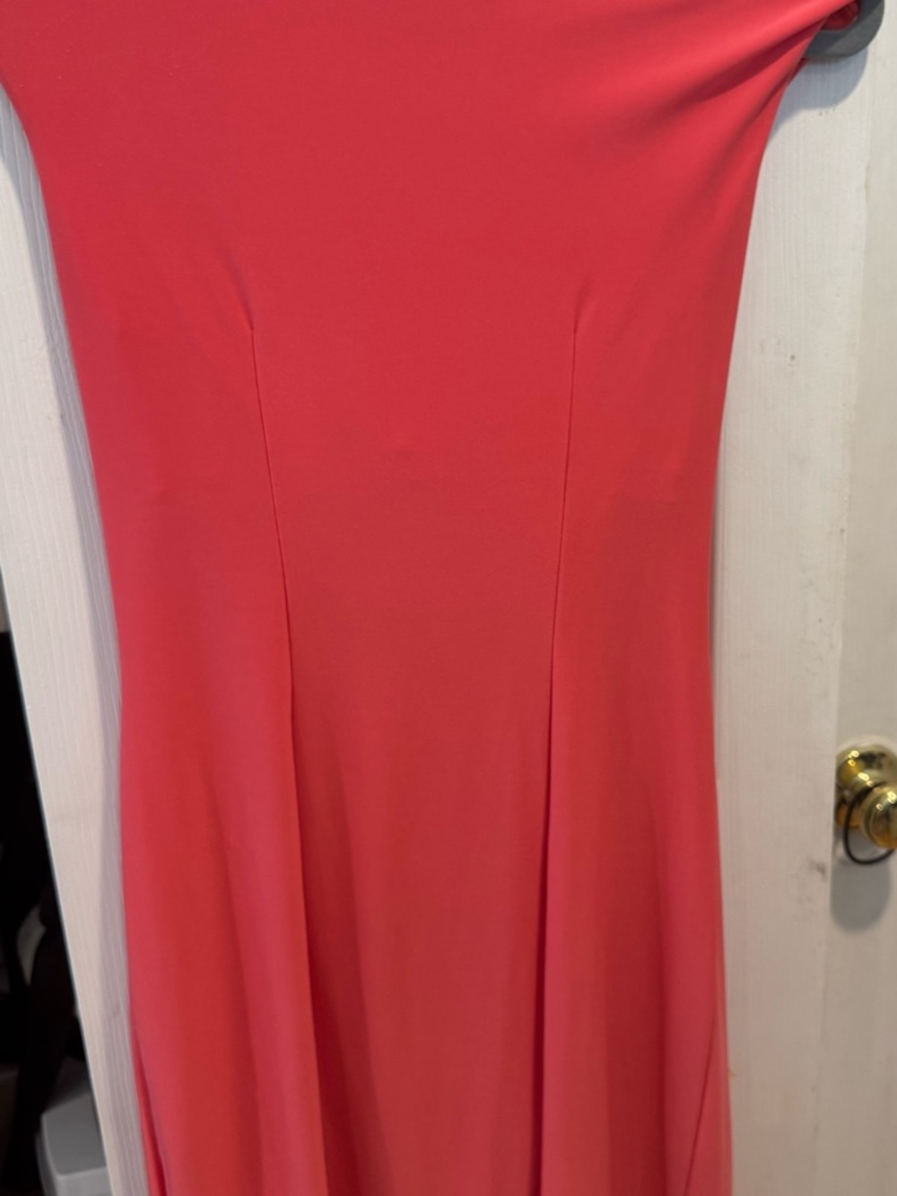 Coral Draped Dress - Picture 3 of 3